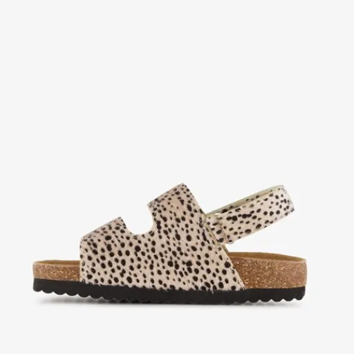 Scapino Meisjes bio sandalen met panterprint beige zwart Clearance