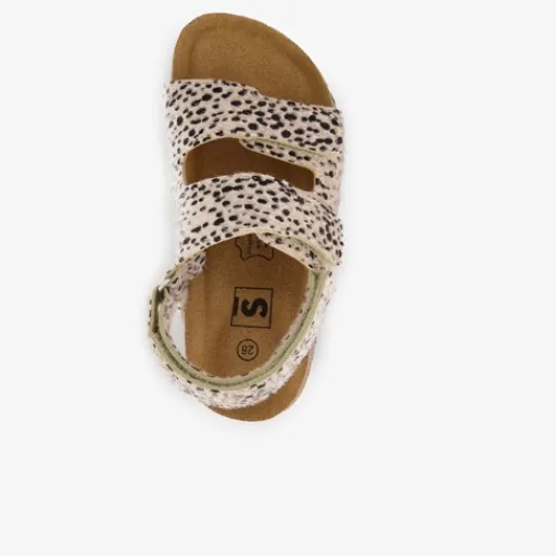 Scapino Meisjes bio sandalen met panterprint beige zwart Clearance