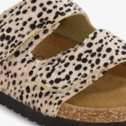 Scapino Meisjes bio sandalen met panterprint beige zwart Clearance