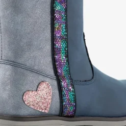 Blue Box Meisjes boots met glitters blauw grijs