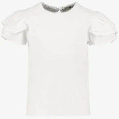 MyWay Meisjes broderie shirt met pofmouwen wit Clearance