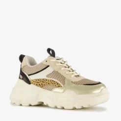 Blue Box Meisjes dad sneakers beige metallic Best