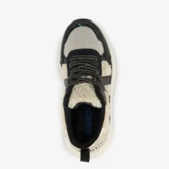Blue Box Meisjes dad sneakers met teddy inzet beige zwart