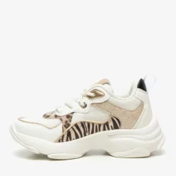 Blue Box Meisjes dad sneakers met tijgerprint New