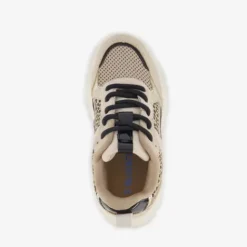 Blue Box Meisjes dad sneakers met panterprint details beige