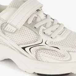 Blue Box Meisjes dad sneakers wit zilver