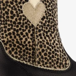Blue Box Meisjes enkellaarsjes cheetah print zwart New