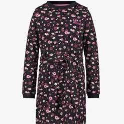 TwoDay Meisjes jurk met bloemenprint zwart roze Clearance