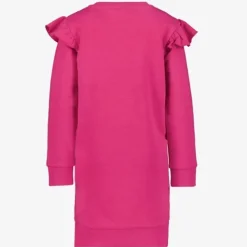 TwoDay Meisjes jurk met ruches roze Hot