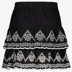 TwoDay Meisjes rokje met broderie zwart