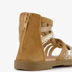 Blue Box Meisjes sandalen cognac met glitter Outlet