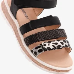 Blue Box Meisjes sandalen met luipaardprint zwart Clearance