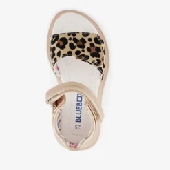 Blue Box Meisjes sandalen met panterprint goud Sale
