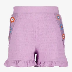 MyWay Meisjes short met geborduurde bloemen lila Online