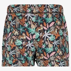 TwoDay Meisjes short met jungle print blauw groen New