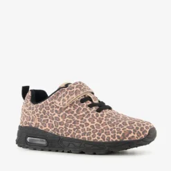 Blue Box Meisjes sneakers met airzool en panterprint bruin Hot