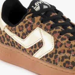 Levi's Meisjes sneakers met panterprint bruin New
