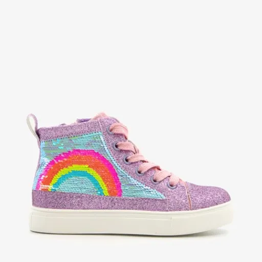 Blue Box Meisjes sneakers met regenboog