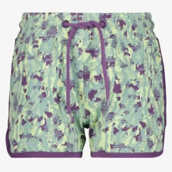 Osaga Meisjes sweat short met print groen paars Outlet