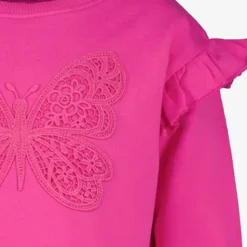 TwoDay Meisjes sweater met vlinder fuchsia Clearance