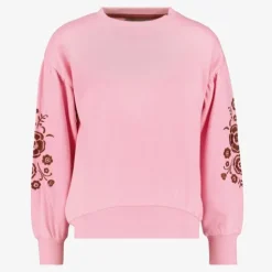 TwoDay Meisjes sweater roze met bloemen Outlet