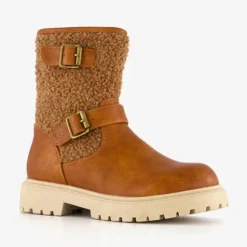 Blue Box Meisjes teddy biker boots bruin Online