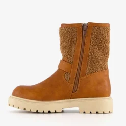 Blue Box Meisjes teddy biker boots bruin Online