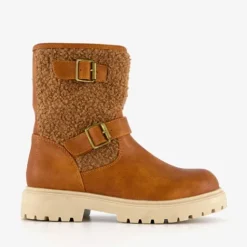 Blue Box Meisjes teddy biker boots bruin Online