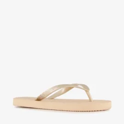 Scapino Meisjes teenslippers met glitters geel goud Discount