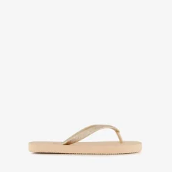 Scapino Meisjes teenslippers met glitters geel goud Discount