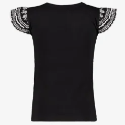 TwoDay Meisjes top met vlindermouwtjes zwart Hot