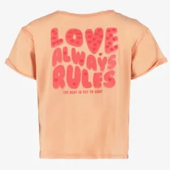 TwoDay Meisjes T-shirt met backprint zalmroze Outlet