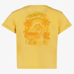 TwoDay Meisjes T-shirt met backprint geel Outlet