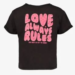 TwoDay Meisjes T-shirt met backprint zwart New