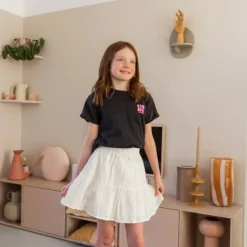 TwoDay Meisjes T-shirt met backprint zwart New