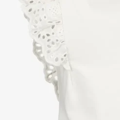 TwoDay Meisjes T-shirt met broderie mouwen wit Sale