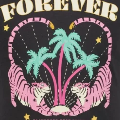 TwoDay Meisjes T-shirt met frontprint zwart Hot