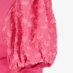 TwoDay Meisjes T-shirt met hartjes pofmouwen roze Best