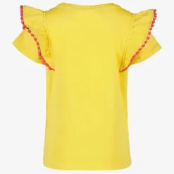 TwoDay Meisjes T-shirt met ruches geel Online