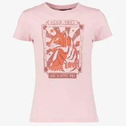 TwoDay Meisjes T-shirt met tijger roze Discount