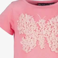 TwoDay Meisjes T-shirt met vlinder roze