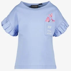 TwoDay Meisjes T-shirt met vlinders pastelblauw Sale