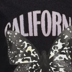 TwoDay Meisjes T-shirt zwart met vlinder Discount