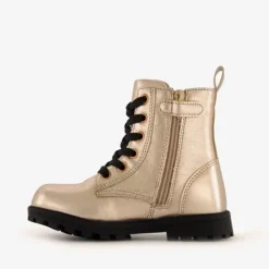 Blue Box Meisjes veterboots goud