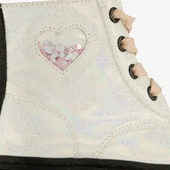 Blue Box Meisjes veterboots met glitter wit Clearance