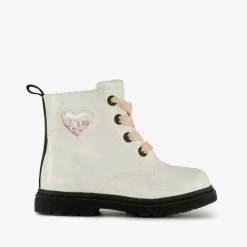 Blue Box Meisjes veterboots met glitter wit Clearance