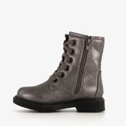 Blue Box Meisjes veterboots met hartjes zilver New