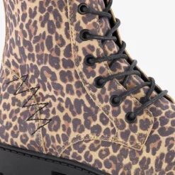 Blue Box Meisjes veterboots met panterprint bruin Online
