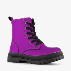 Blue Box Meisjes veterboots paars New