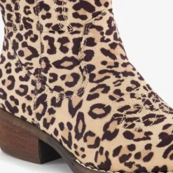 Blue Box Meisjes western laarzen met panterprint beige New